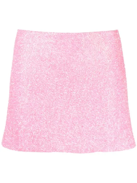Oceanus high-waisted A-line skirt
