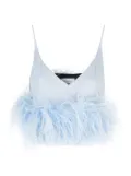 16Arlington Poppy feather-trim camisole - Blue