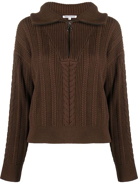 Reformation Lucca half-zip sweatshirt