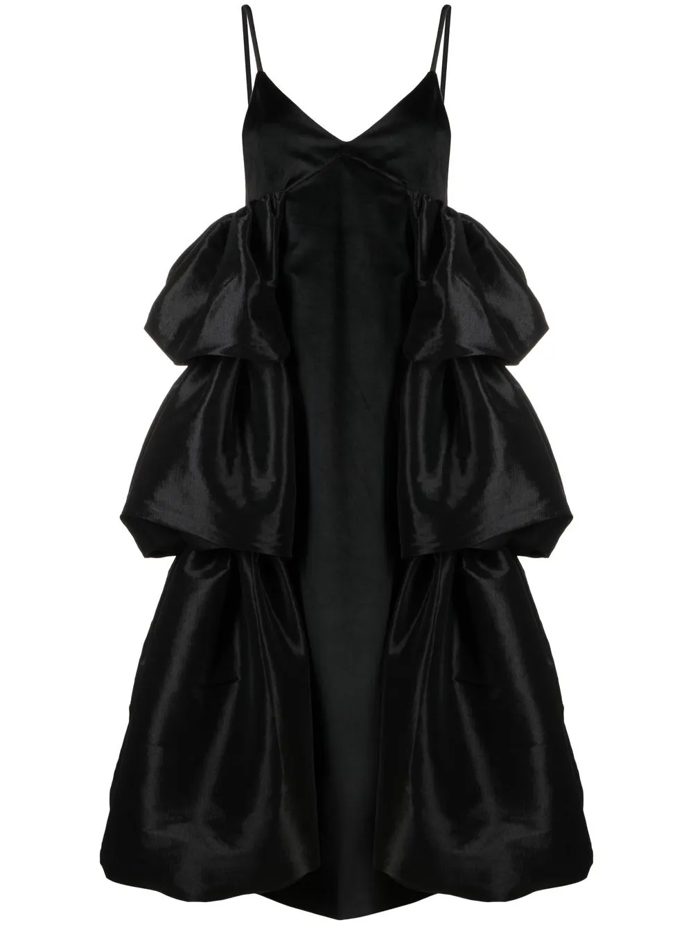 

Kika Vargas Tita ruffled-details midi dress - Black