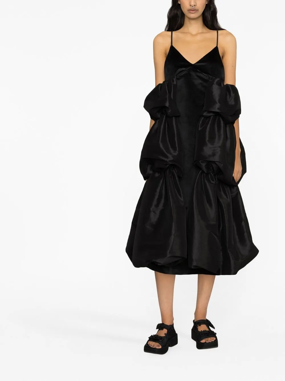 Kika Vargas Tita ruffled-details Midi Dress - Farfetch