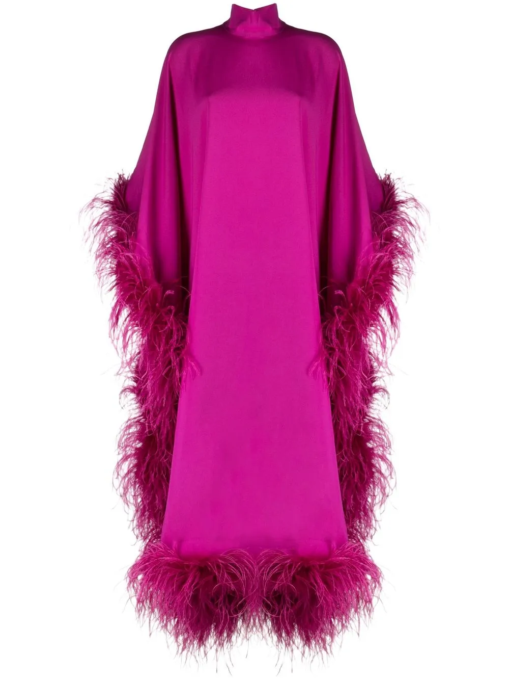 

Taller Marmo feather-trim evening gown - Purple