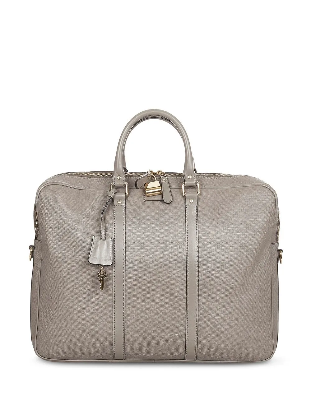 

Gucci Pre-Owned Diamante leather briefcase - Grey