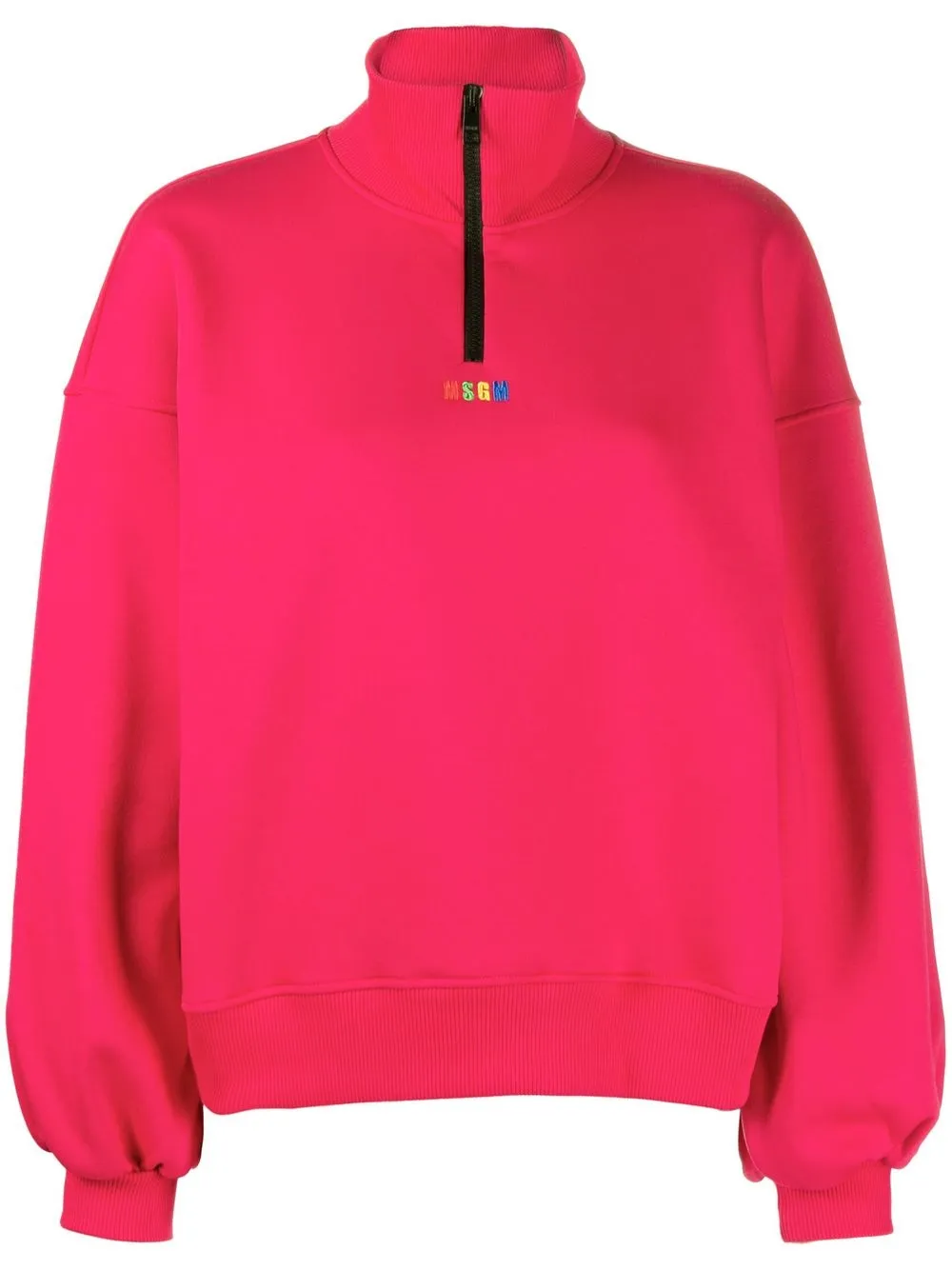 

MSGM sudadera con logo bordado - Rosado