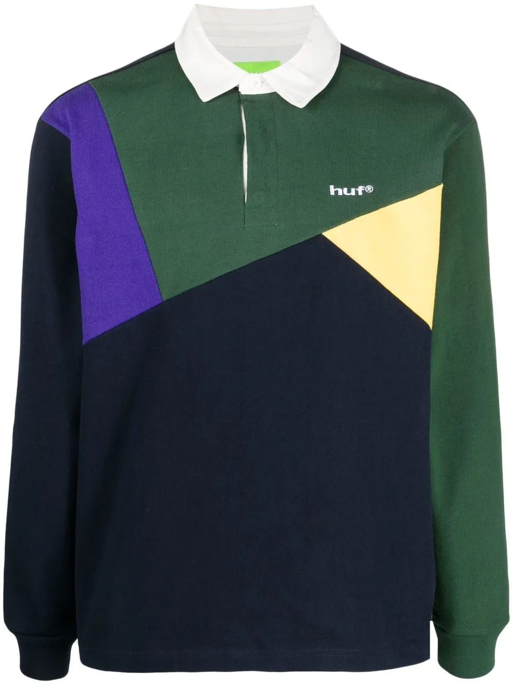 

Huf playera tipo polo con diseño color block - Azul