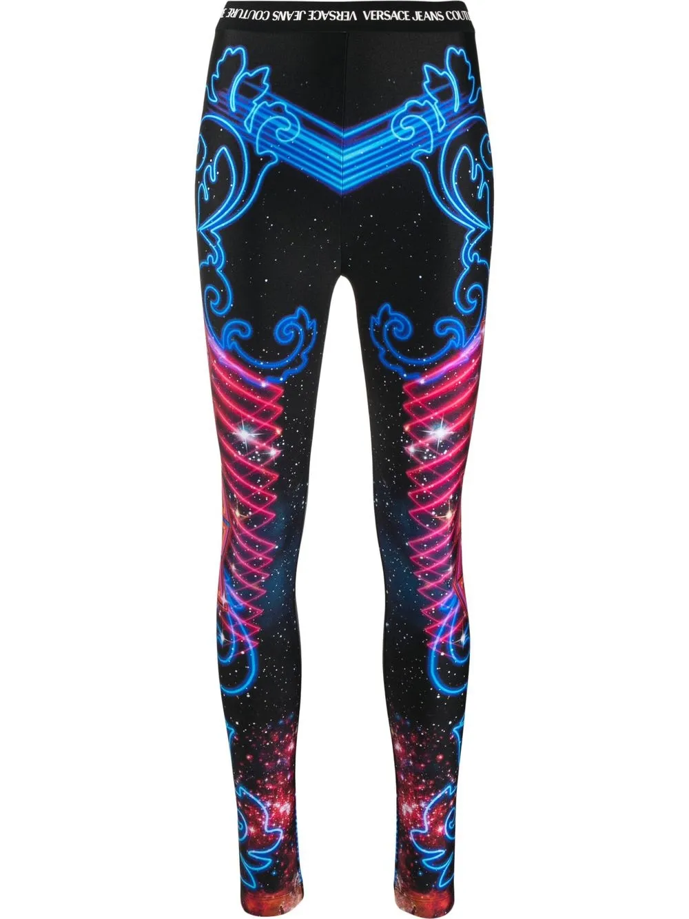 

Versace Jeans Couture leggins con estampado gráfico - Negro