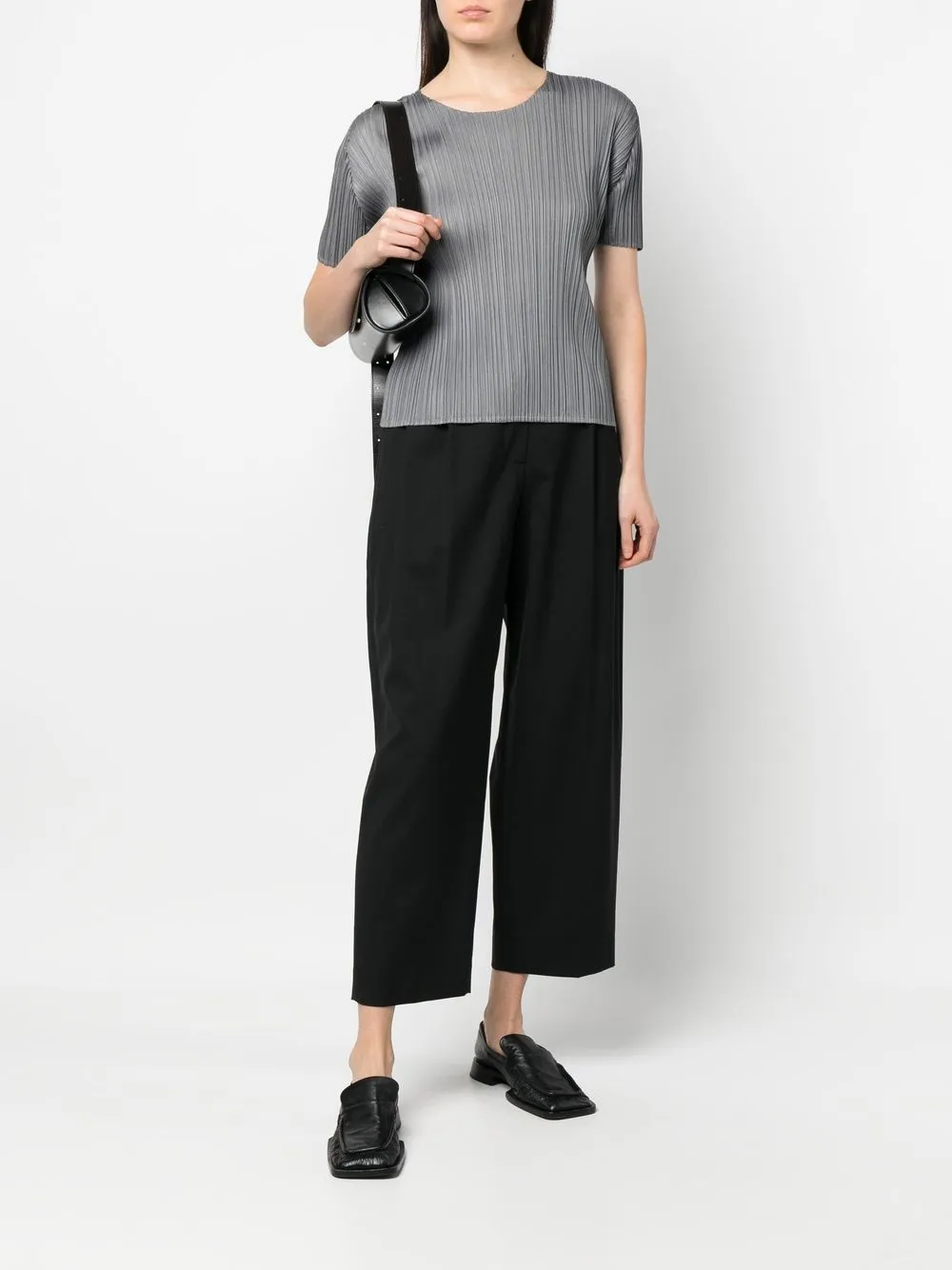 Pleats Please Issey Miyake Geplooide top - Grijs