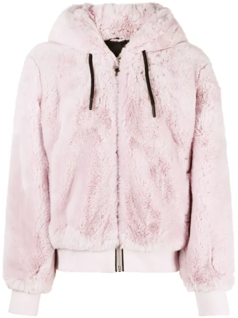 Moose Knuckles - hooded faux-fur jacket