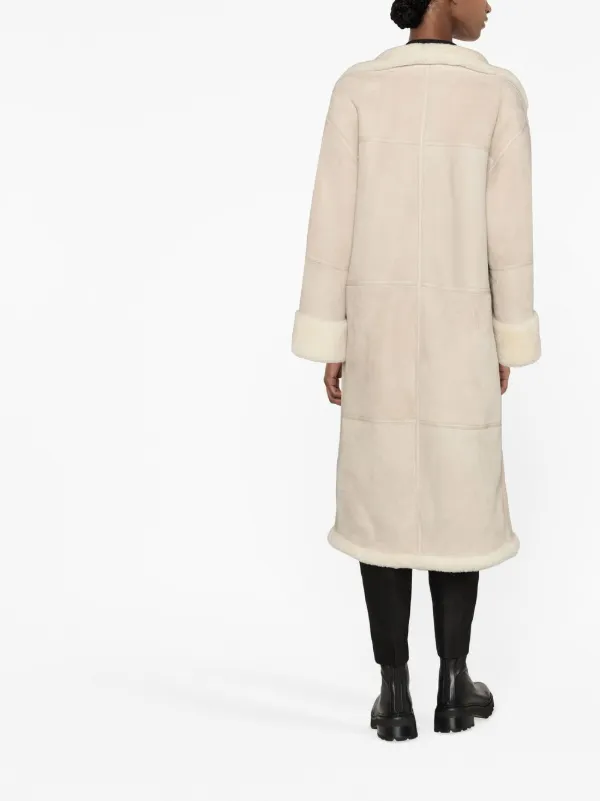 Cream top midi coat