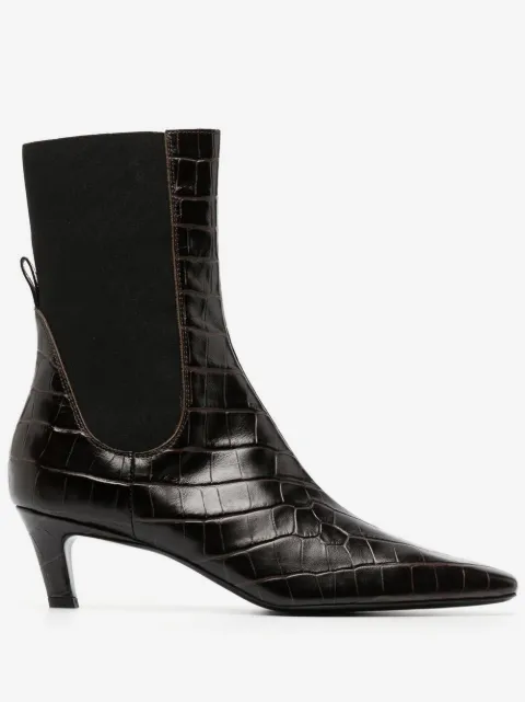 TOTEME botas con efecto de piel de cocodrilo en relieve