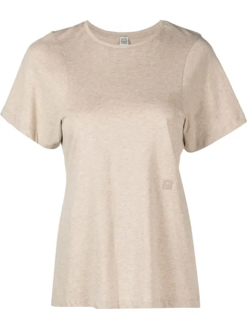 toteme logo刺绣t恤