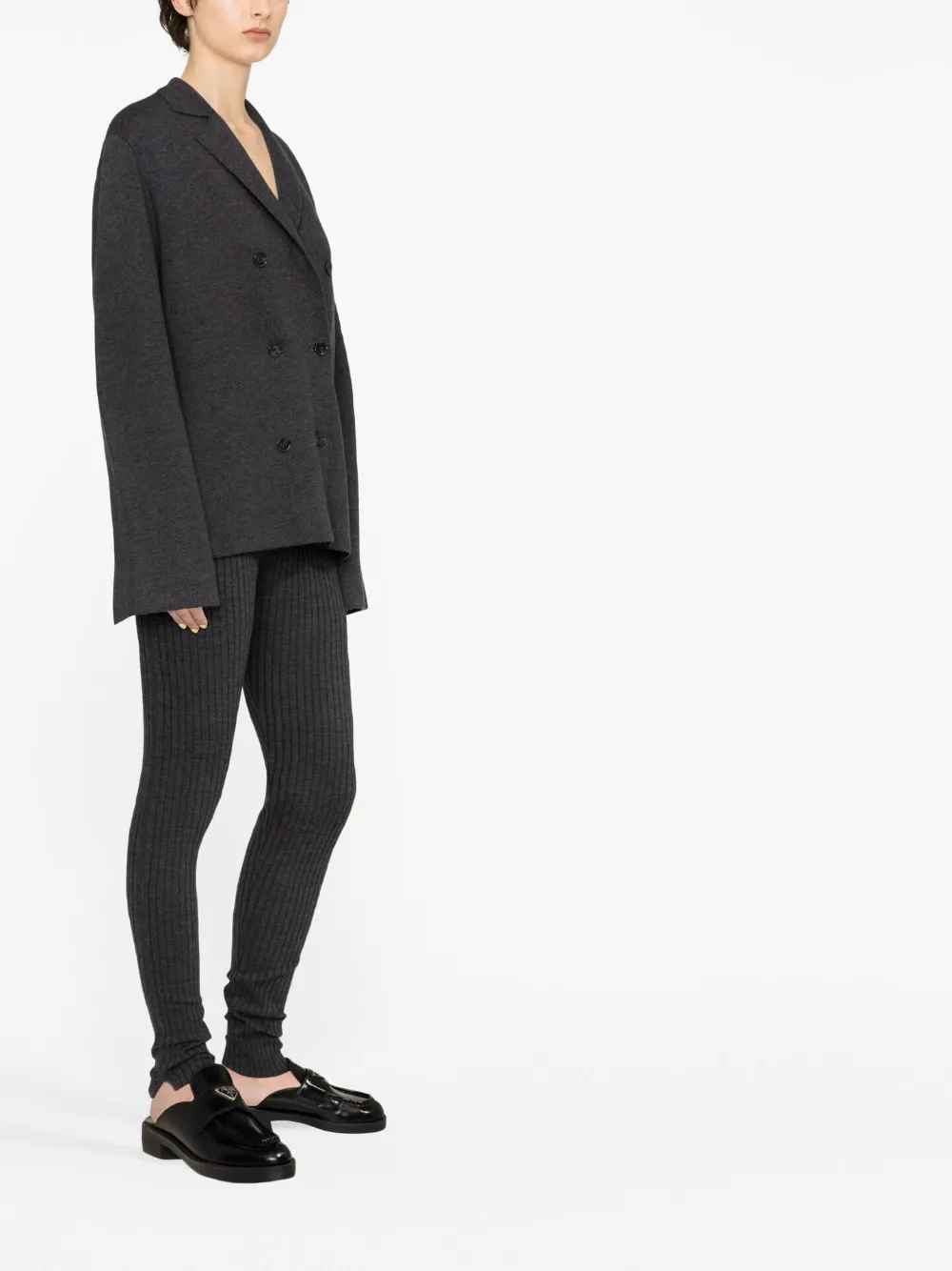 Totême Single-breasted Houndstooth Blazer In Neutrals