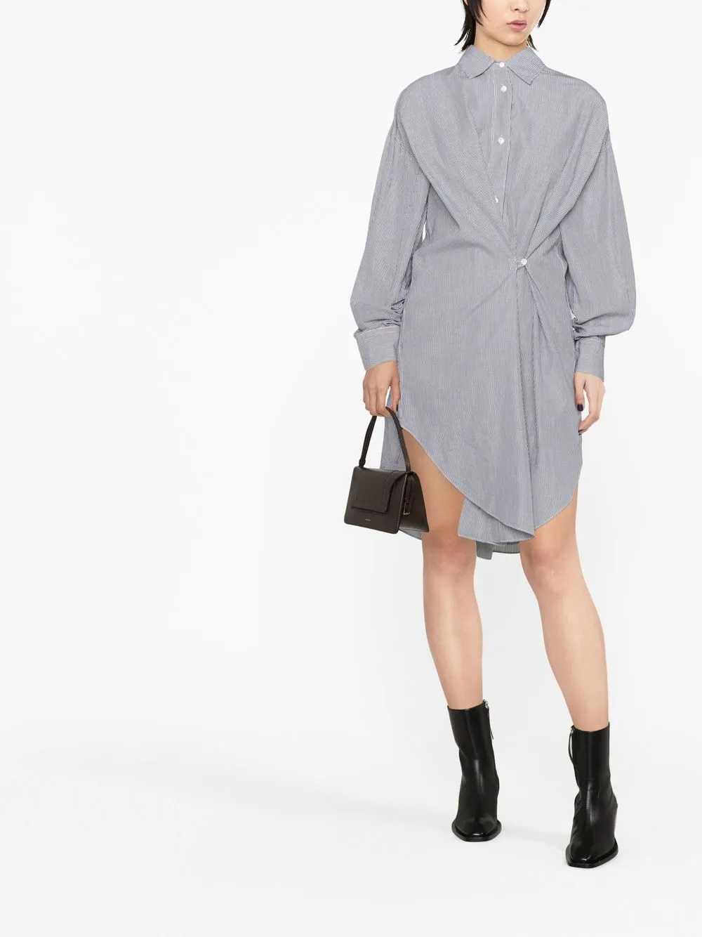 

Isabel Marant Étoile vestido camisón manga larga - Gris
