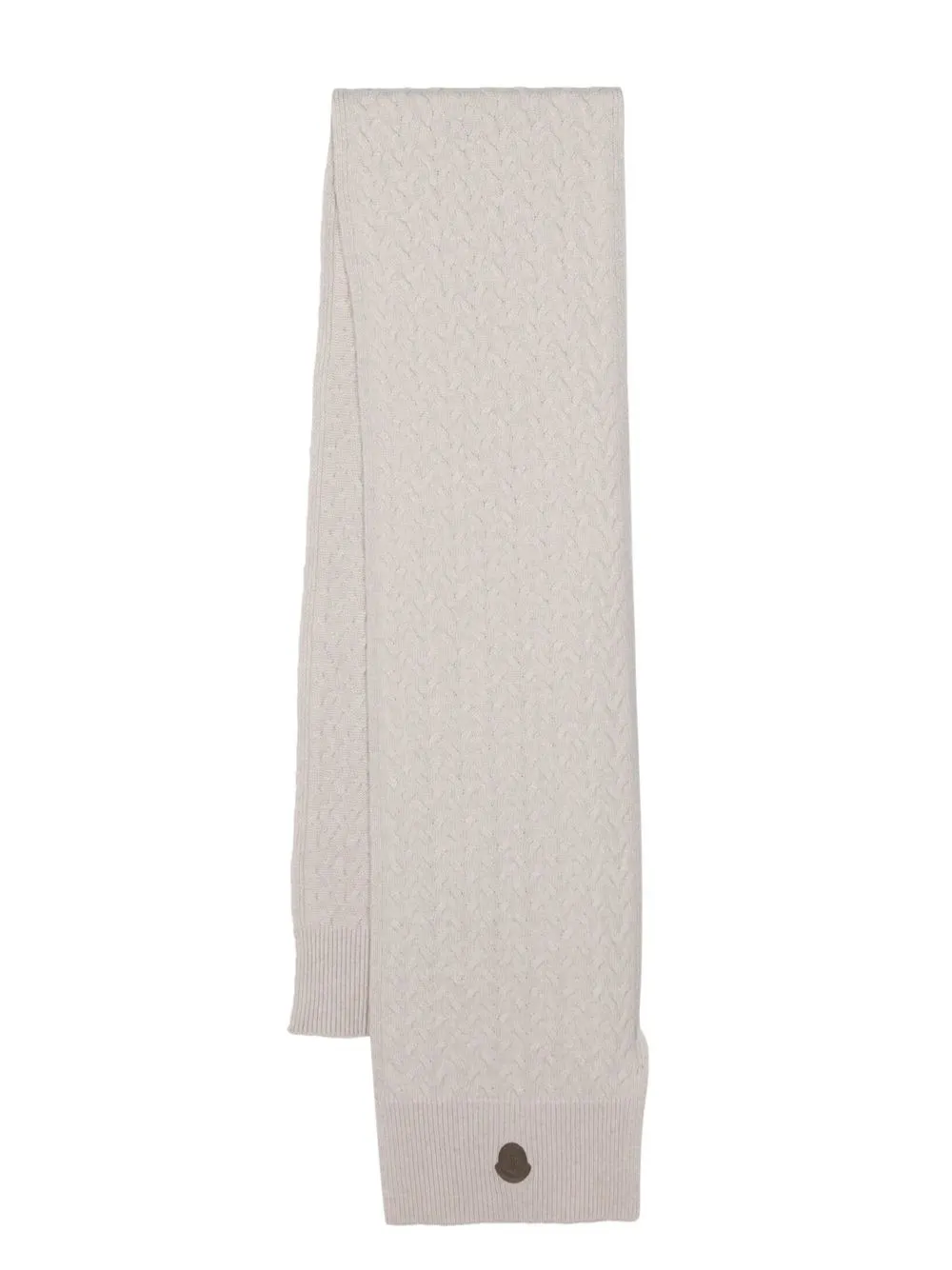 

Moncler cable-knit wool scarf - Neutrals