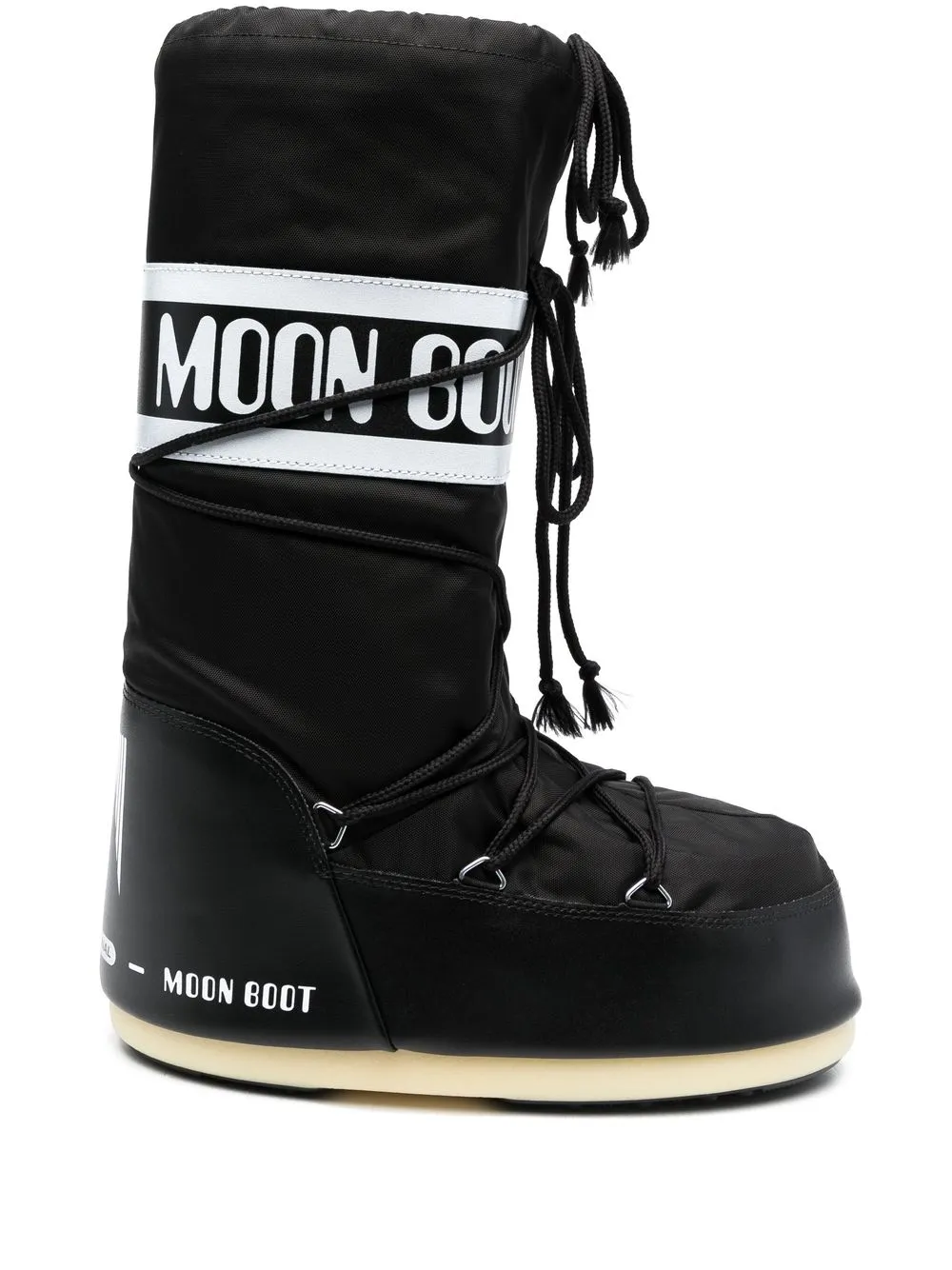 

Moon Boot logo-print laced boots - Black