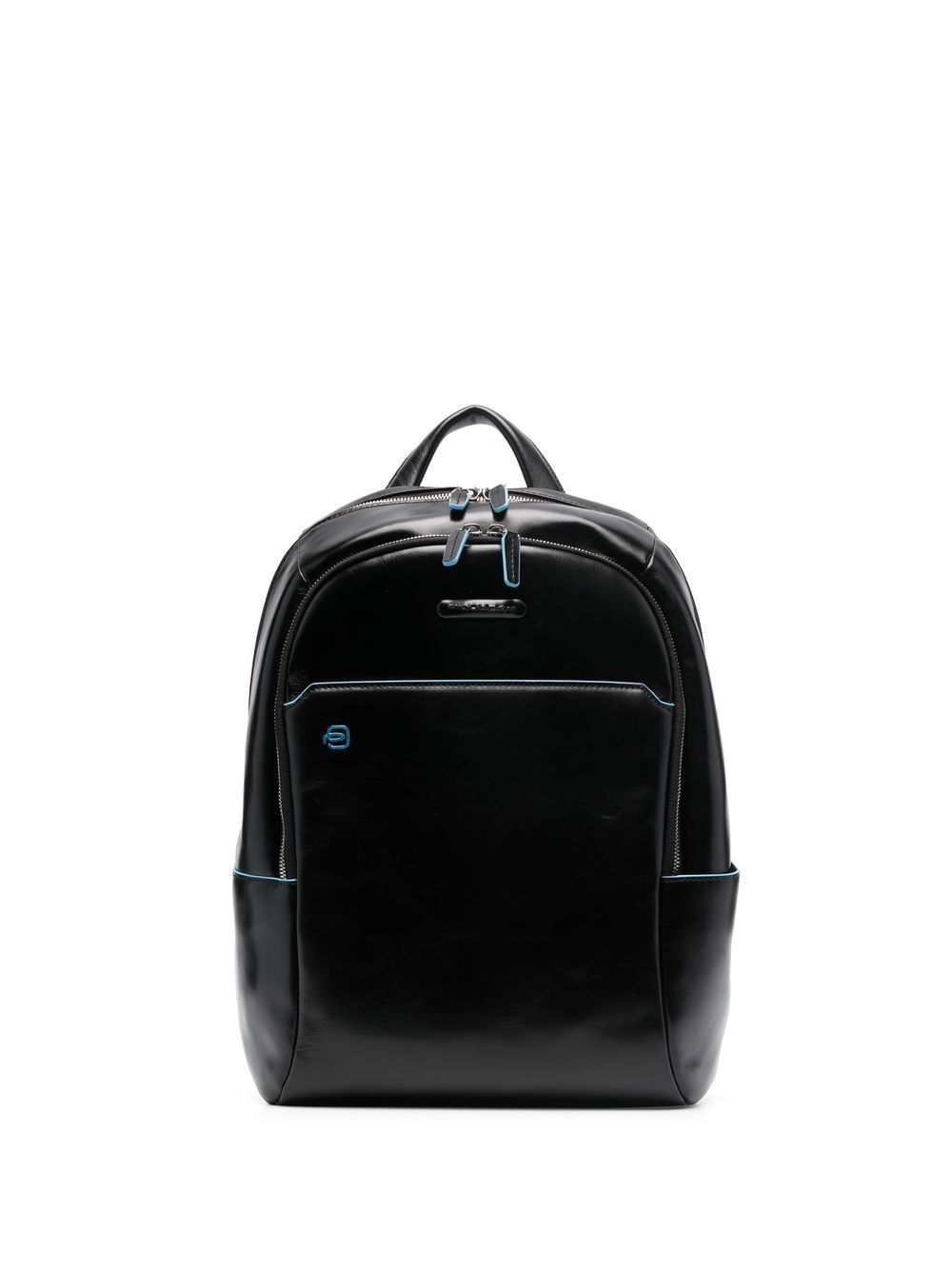 Shop Piquadro Calf-leather Two-zip Backpack In Schwarz
