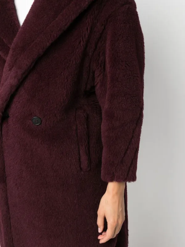 Max Mara Tedgirl アルパカウール ダブルコート | パープル