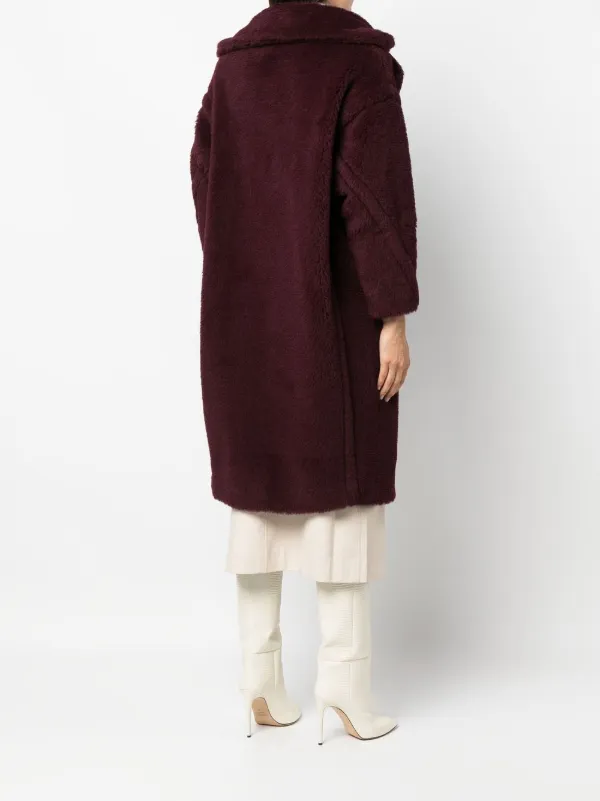 Max Mara Tedgirl アルパカウール ダブルコート | パープル | FARFETCH JP