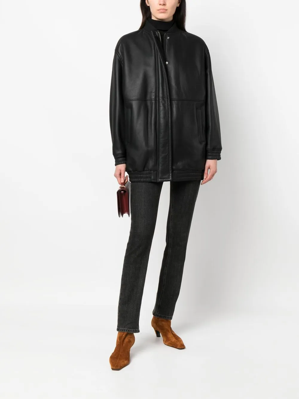 LOULOU STUDIO GABRIOLA SHEARLING BOMBER JACKET