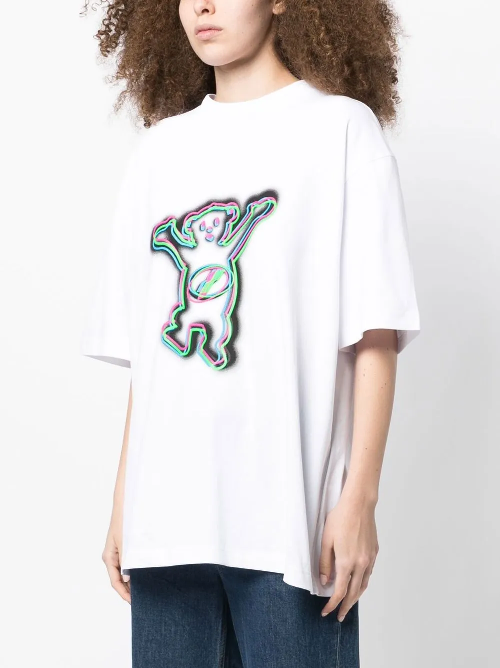 WE11 DONE LOGO PRINT OVERSIZED T-SHIRT