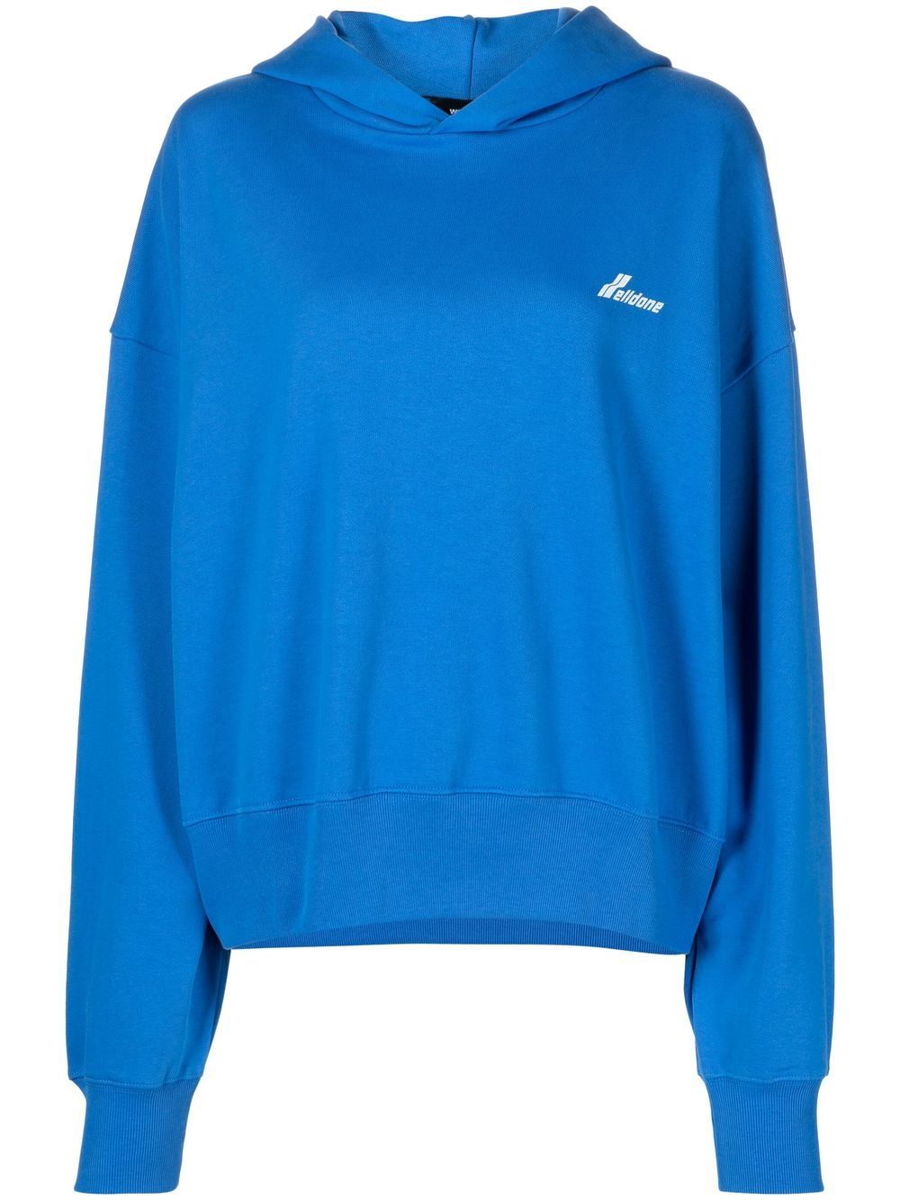 

We11done hoodie con logo estampado - Azul
