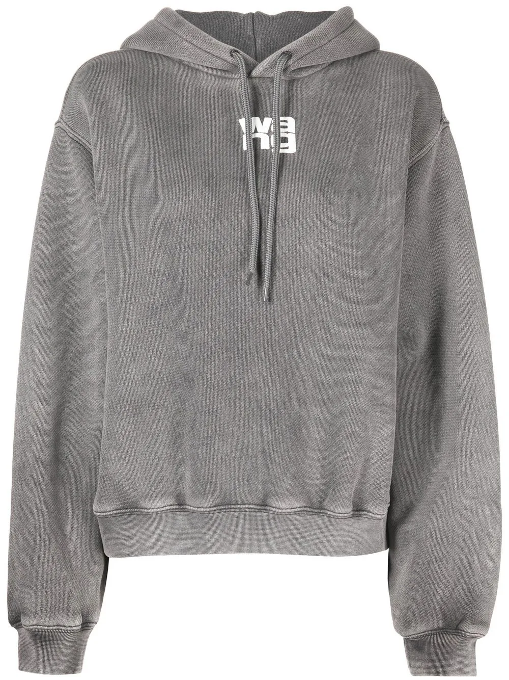 

Alexander Wang hoodie con logo estampado - Gris