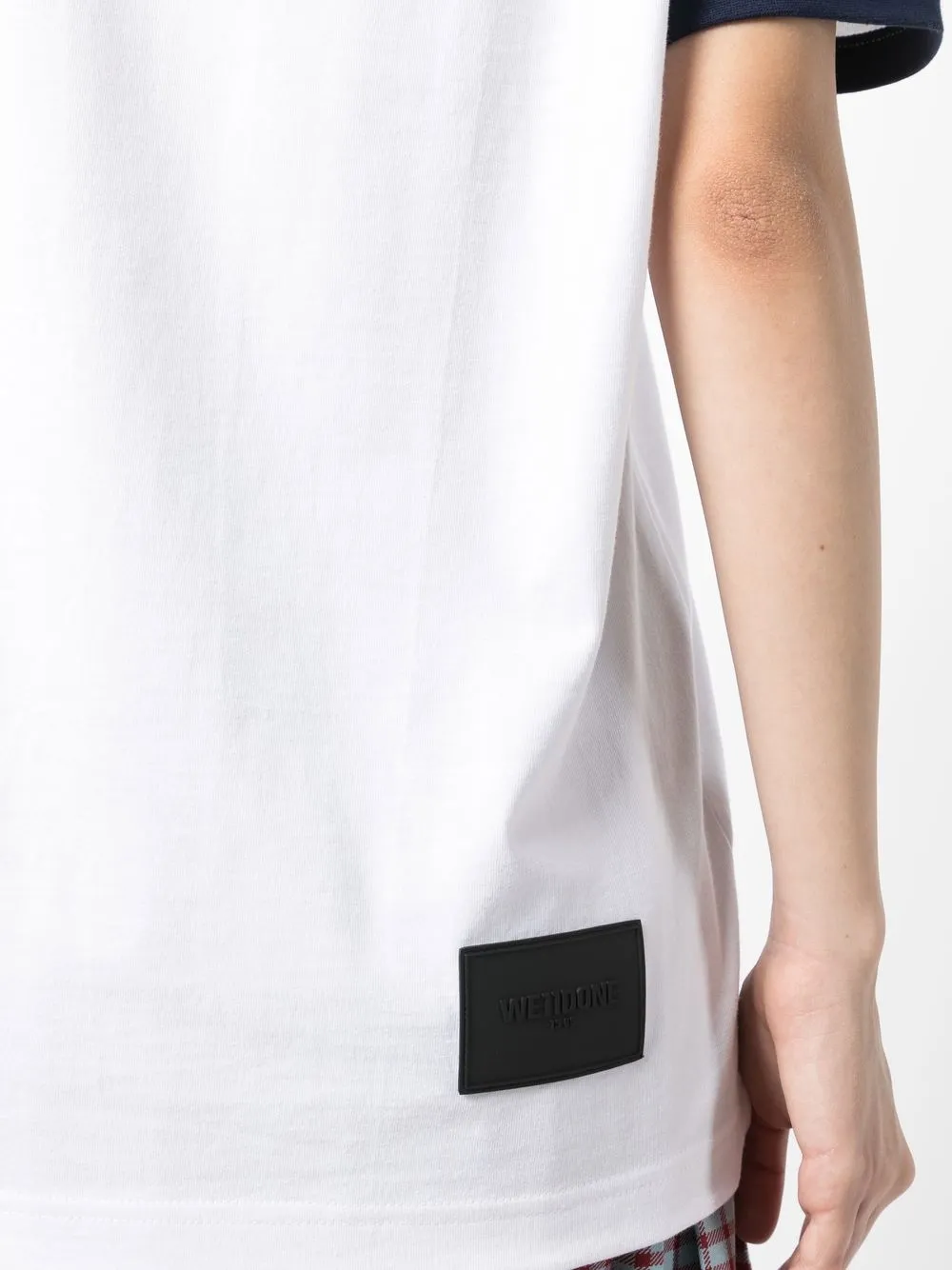 WE11 DONE LOGO-PRINT CREW-NECK T-SHIRT