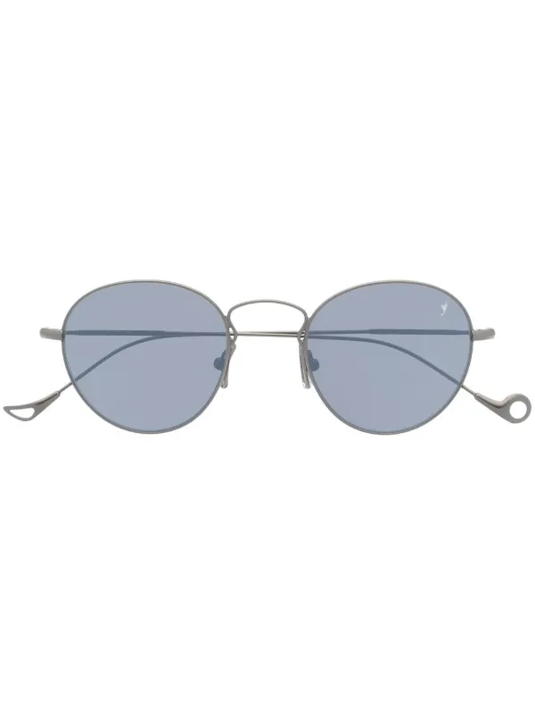 Round blue 2024 tinted sunglasses