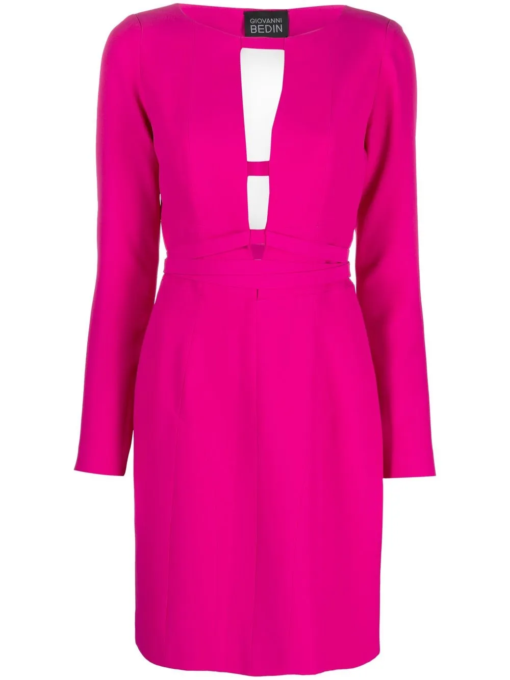 

Giovanni Bedin cut out-detail long-sleeved midi dress - Pink