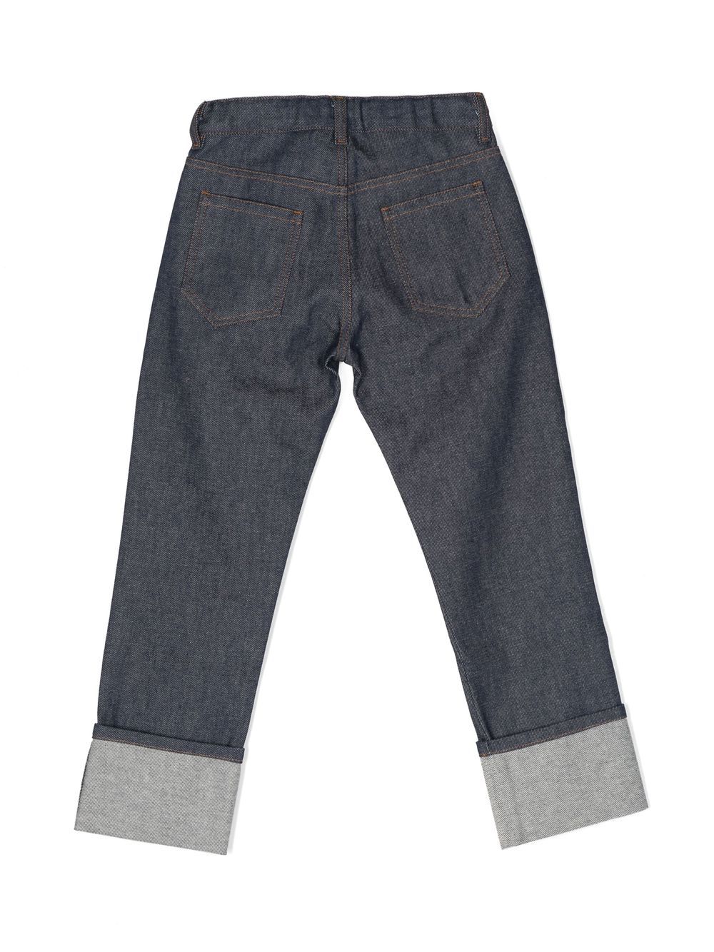 Nº21 Kids Jeans met contrasterend stiksel - Blauw