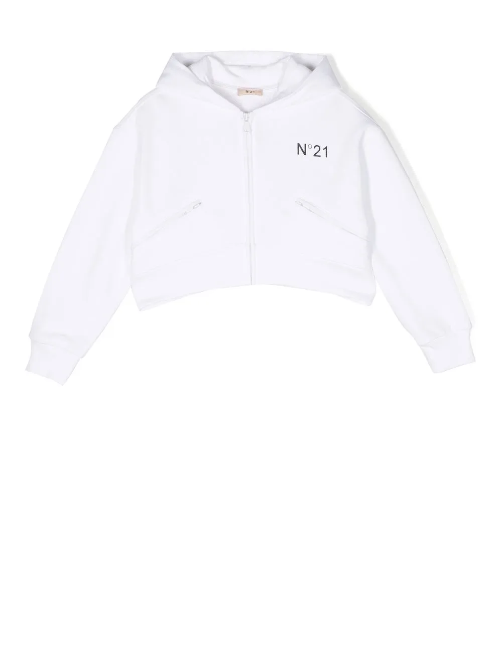 N°21 CROPPED ZIPPED HOODIE