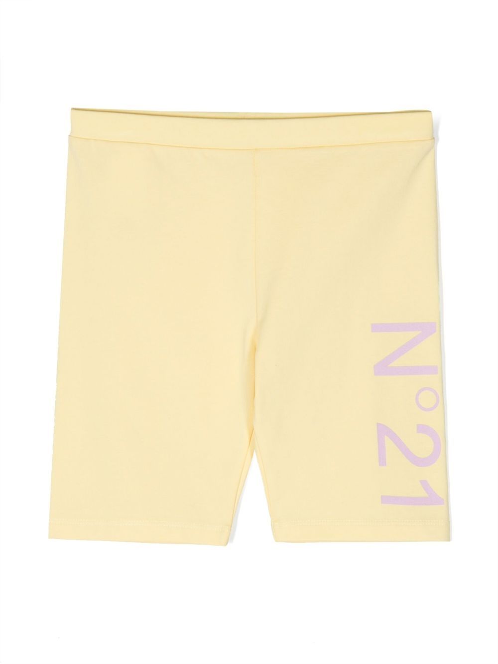 

Nº21 Kids logo-print cycling shorts - Yellow