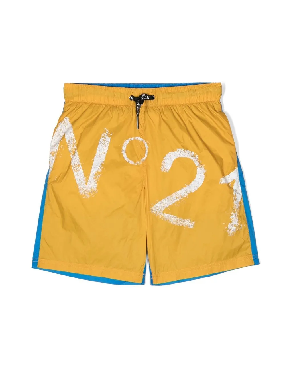 

Nº21 Kids logo-print swimming shorts - Yellow