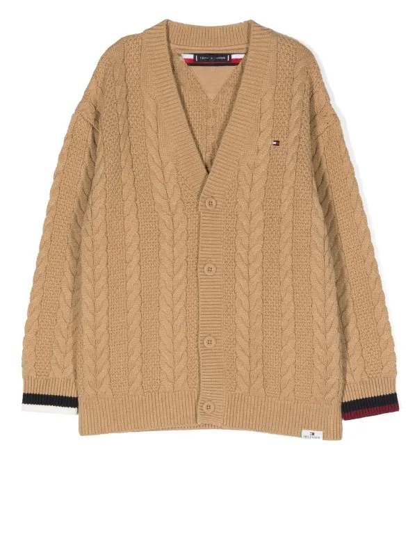 Tommy Hilfiger Junior Tipped cable-knit 
