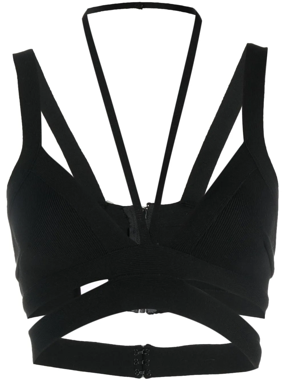 

ANDREĀDAMO top con cuello halter - Negro