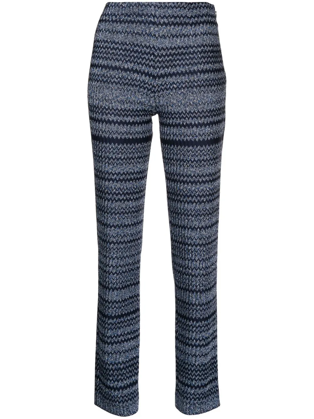 Image 1 of Missoni shimmery zigzag-pattern trousers
