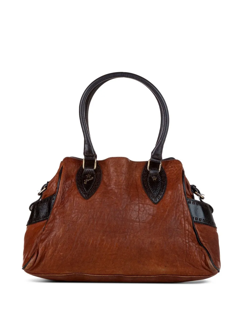 Pre-owned Fendi Etniko Panelled Tote Bag In Brown