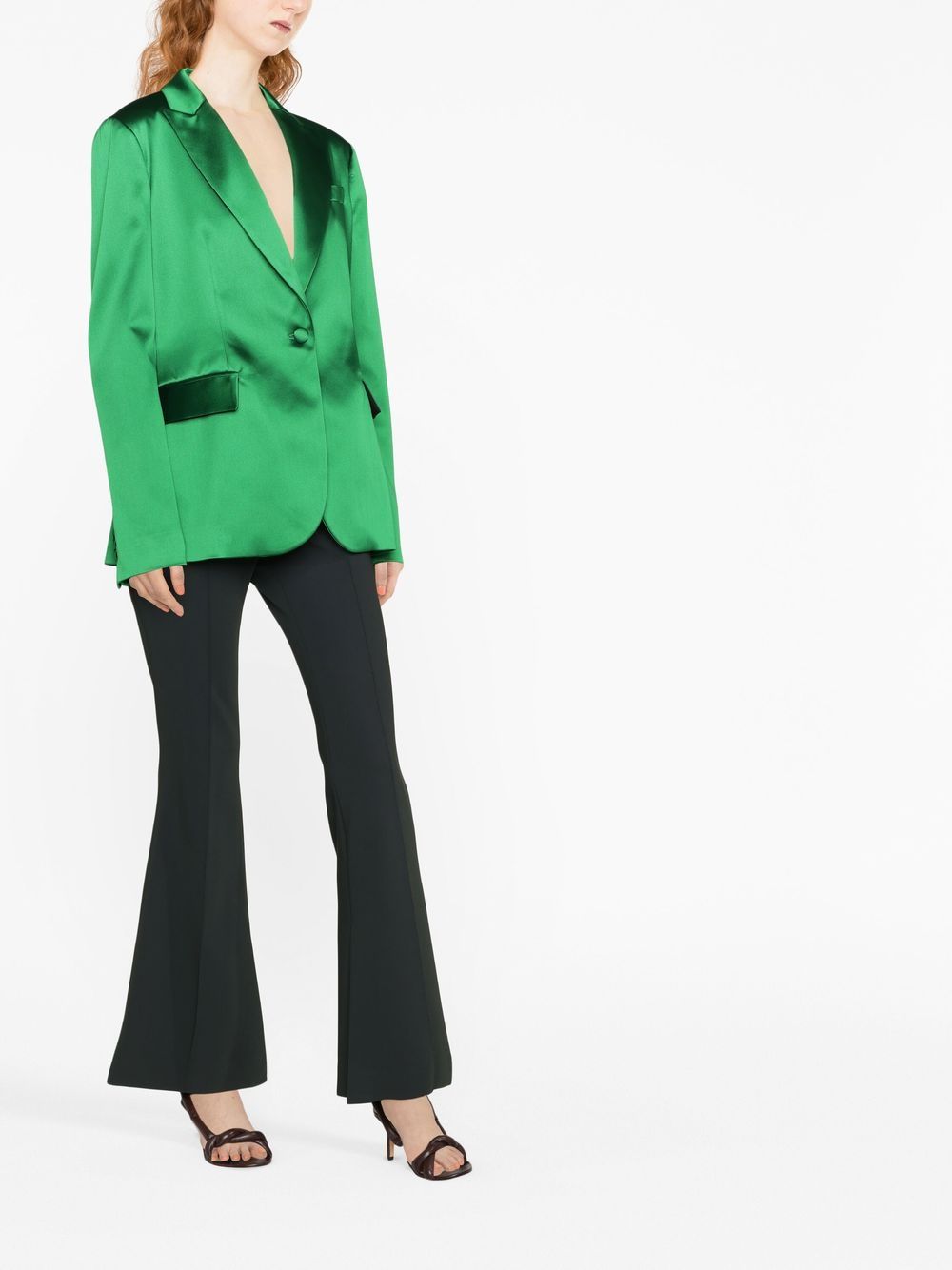 P.A.R.O.S.H. Blazer met enkele rij knopen - Groen