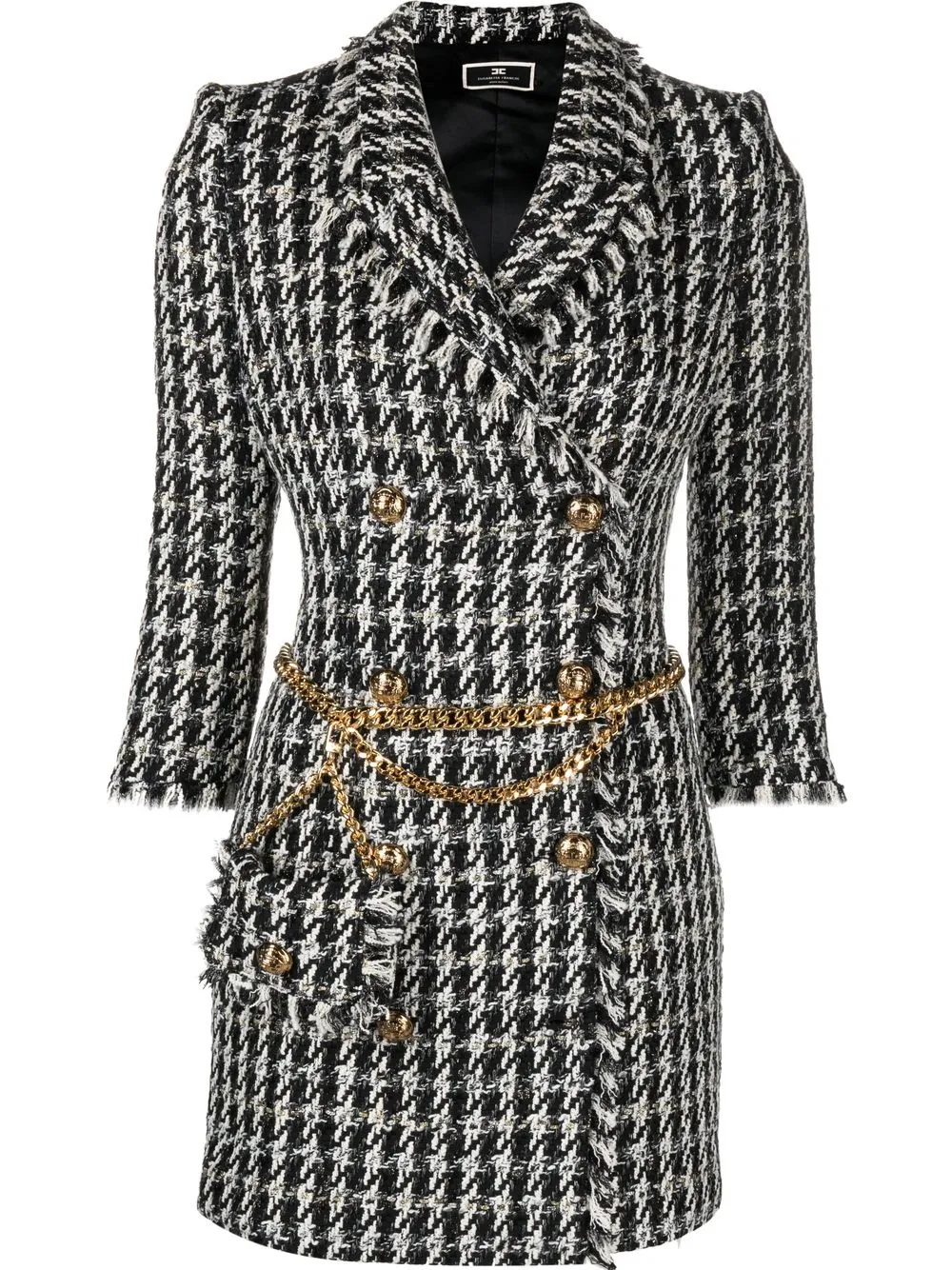 

Elisabetta Franchi houndstooth-pattern blazer dress - Black