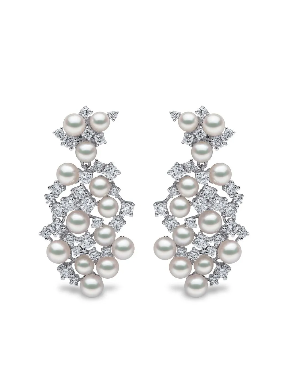 

Yoko London 18kt white gold Raindrop pearl and diamond earrings - Silver