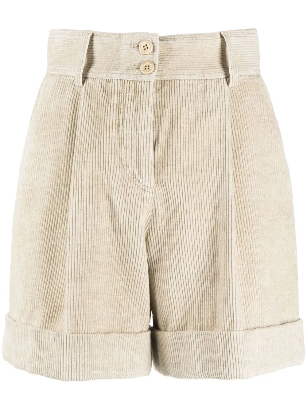 

See by Chloé shorts de pana tiro alto - Neutro