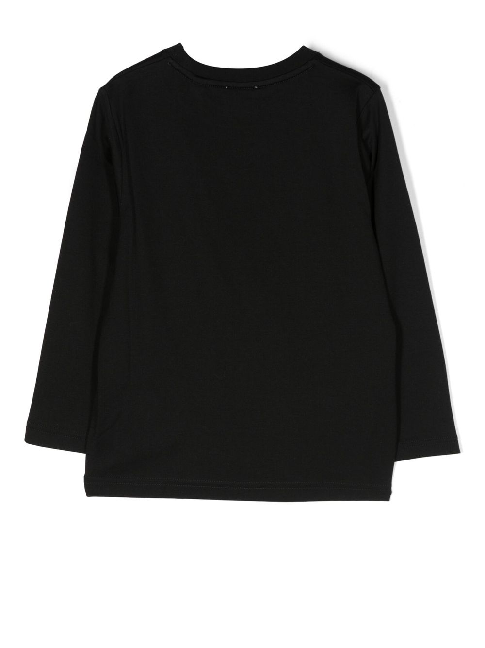 Shop Burberry Long-sleeve Monogram-print Top In Black