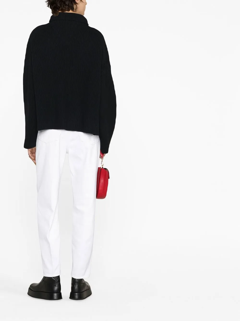 Totême Wool Mock-neck Jumper In Black