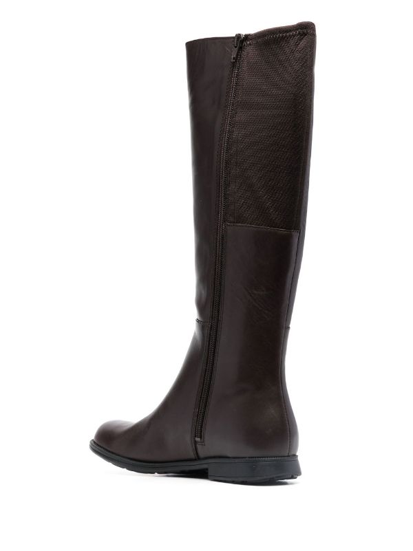 Louis Vuitton Black/Brown Monogram Leather Knee Length Boots Size
