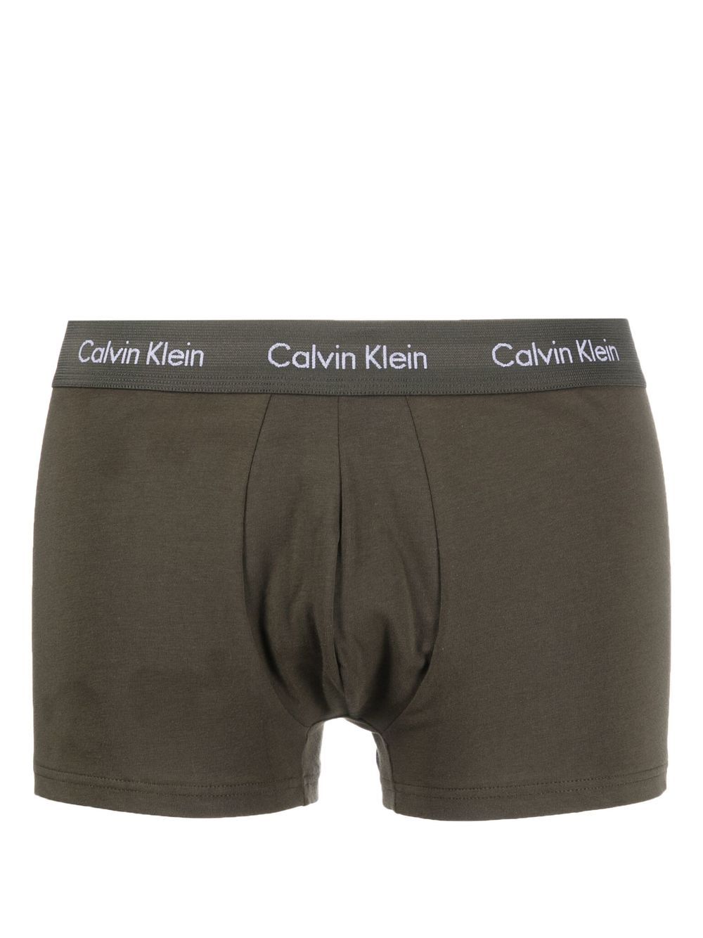 Calvin Klein Logo裤腰四角裤 In Blue