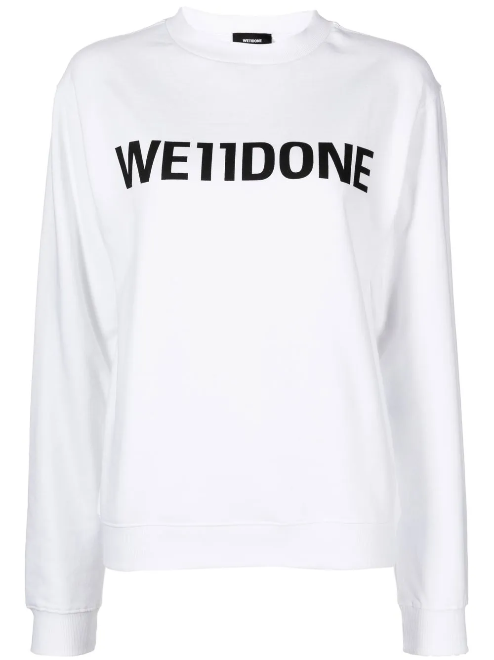 

We11done sudadera con logo estampado - Blanco