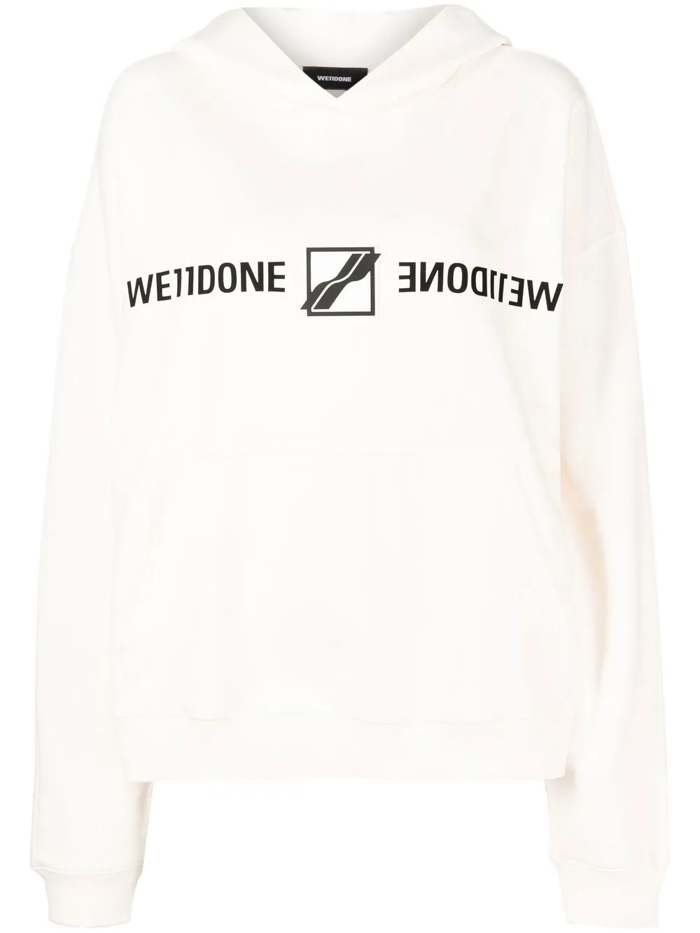 

We11done hoodie con logo estampado - Blanco