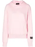 We11done logo-patch cotton hoodie - Pink