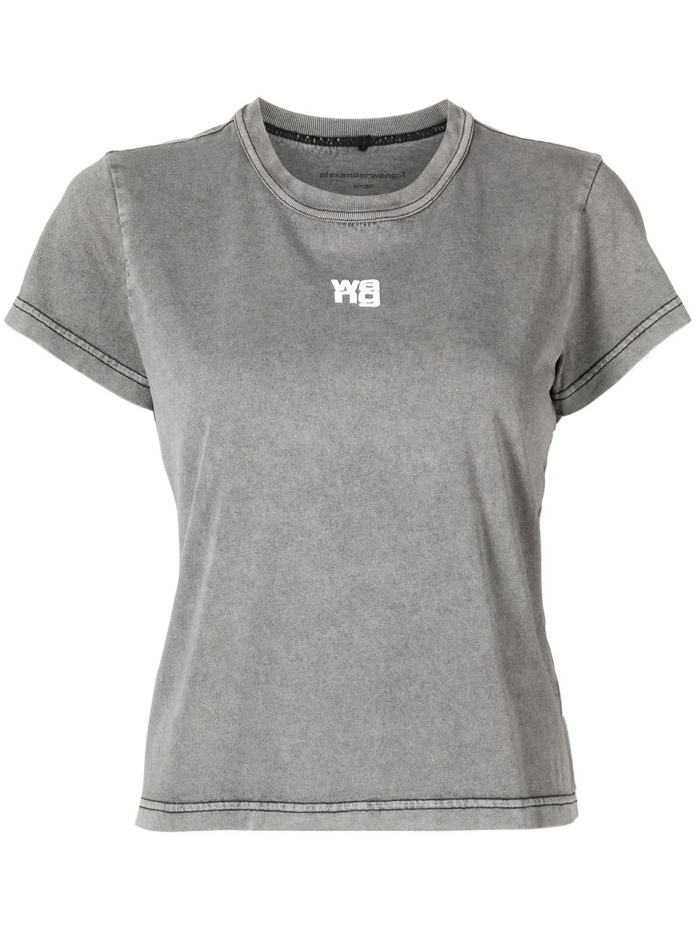 

Alexander Wang playera con logo estampado - Gris