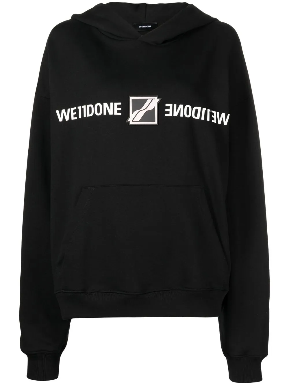 

We11done hoodie con logo estampado - Negro